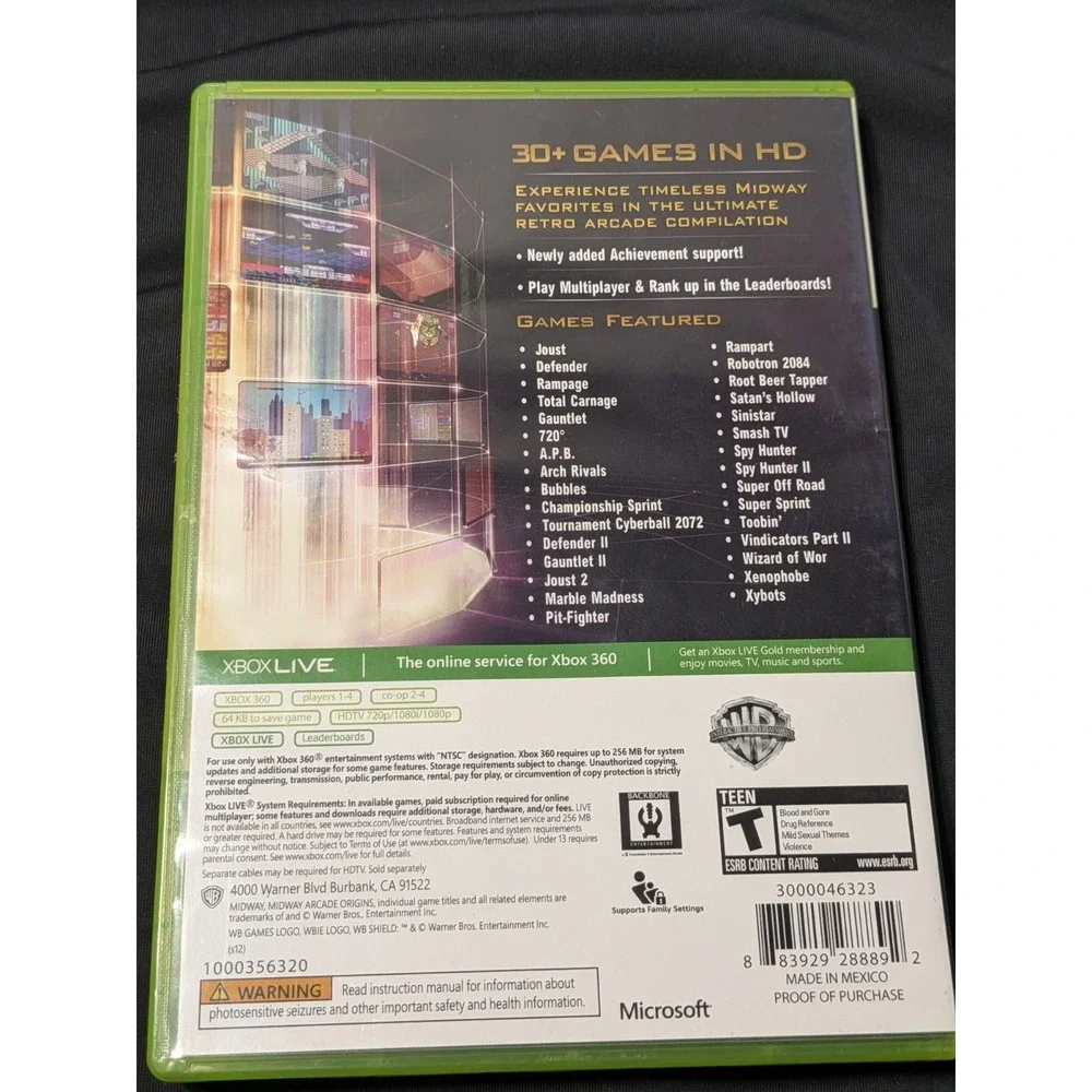 Midway Arcade Origins (Microsoft Xbox 360, 2012)